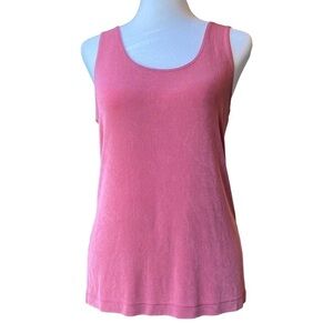 Chico's Travelers size 1 ( USA 8) Tank top slinky pink dusty rose easy care